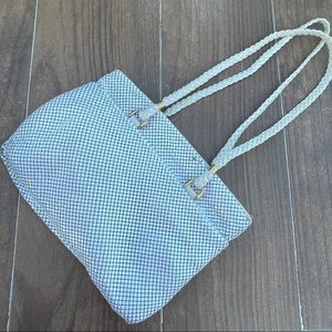 Liquid Metal White Shoulder Purse